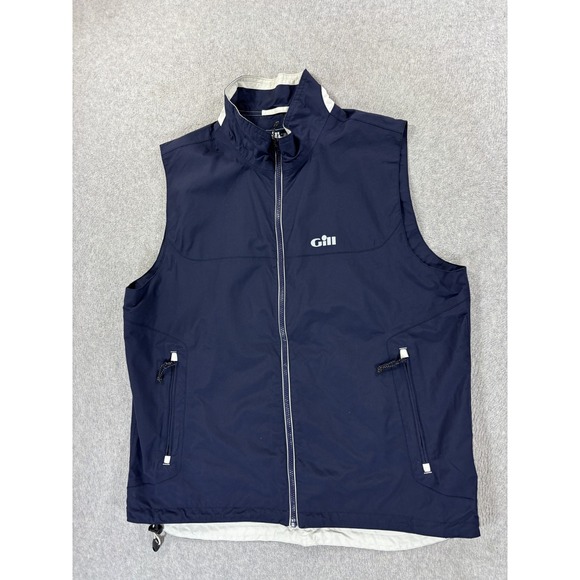 GILL Waterproof Breathable Sleeveless Sailing Jacket Vest (Men's XL) Blue - Picture 1 of 6
